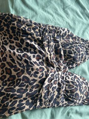 Leopard Print Strapless Dress - Neutral Brown & Black